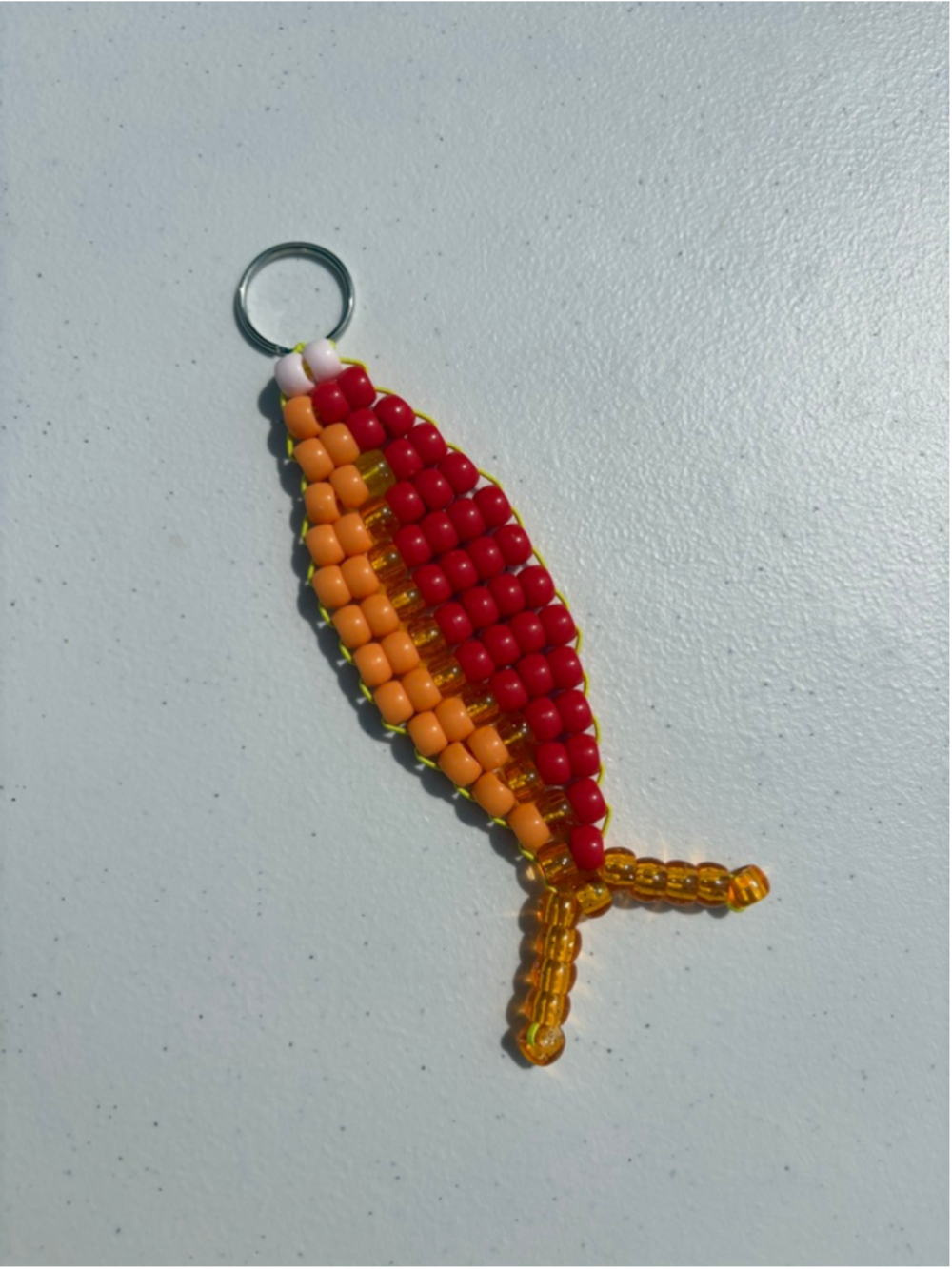Pony Beaded Fish Keychain | Bag Charm Handmade